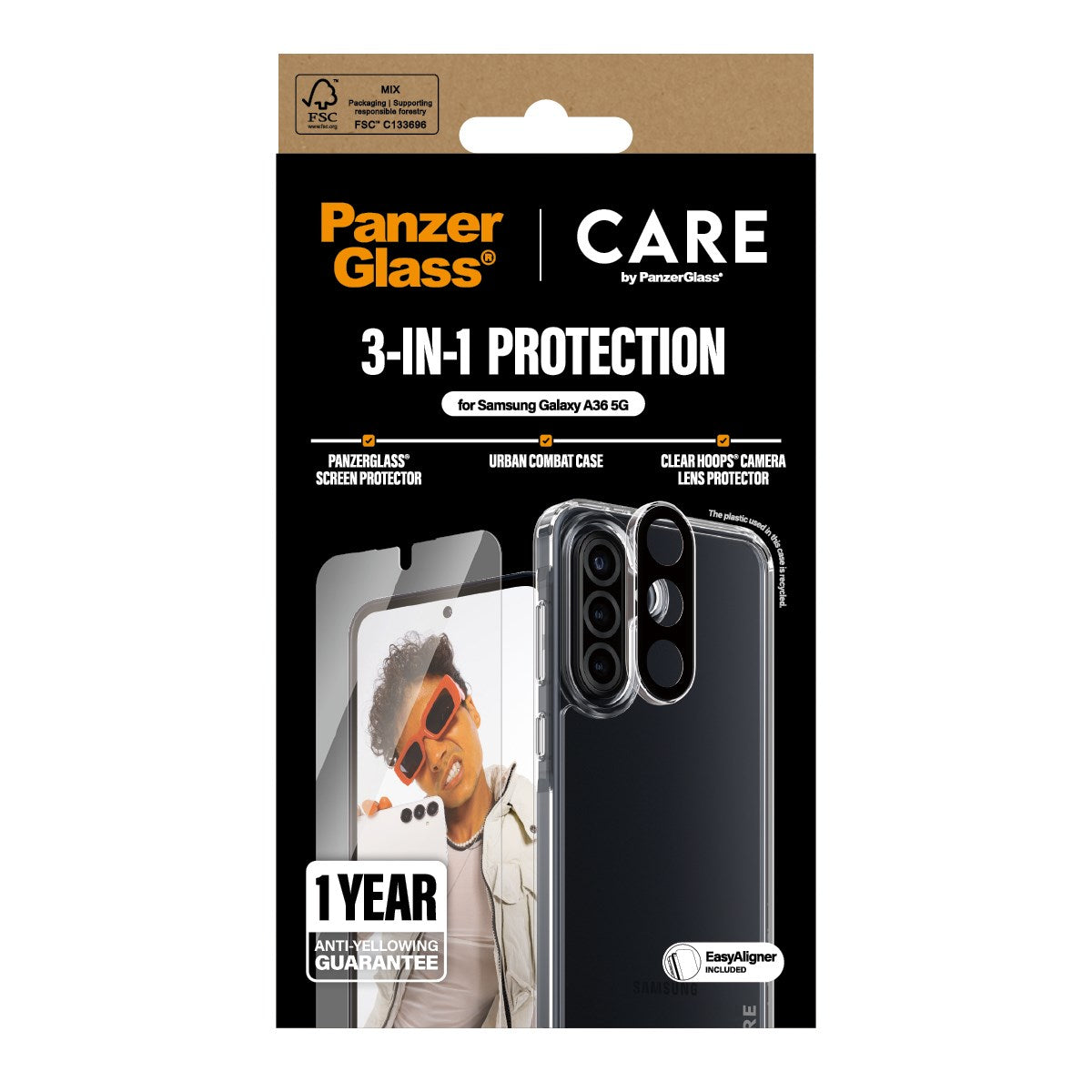 PanzerGlass® | CARE by PanzerGlass® Urban Combat 3-in-1 Bundle Samsung Galaxy A36 5G